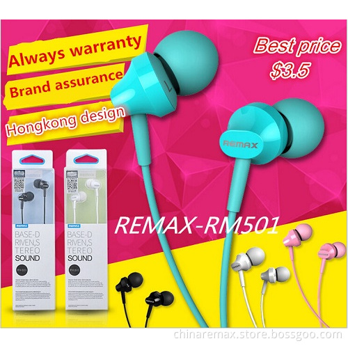 Remax Colorful Steteo Sound in-Ear Earphone (RM-501)